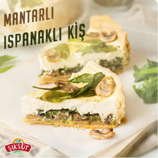 Mantarlı Ispanaklı Kiş