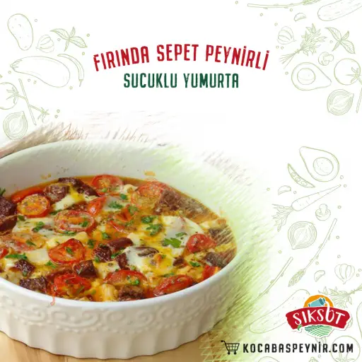 Fırında Sucuklu Sepet Peynirli Yumurta